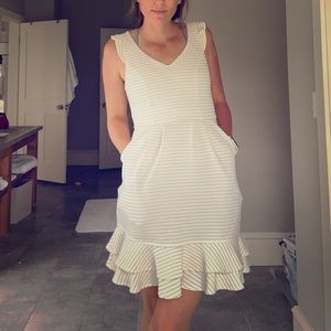 White anthropogenic dress